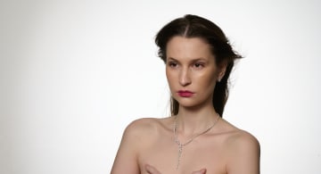 Diamond lariat necklace