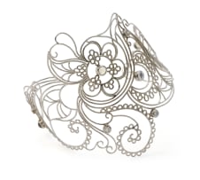 Moonstone filigree cuff