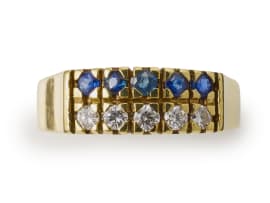 Diamond and sapphire eternity ring