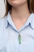 Carved jade necklace