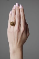 Gold sputnik ring