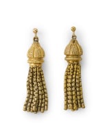 Gold tassel earrings