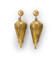 Decorative cone earrings