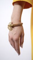 Ruby ram's head bracelet