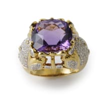 Bespoke amethyst and diamond ring