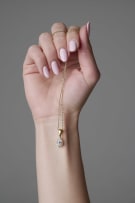 Pear-shaped diamond pendant
