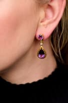 Amethyst and diamond earrings