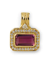 Tourmaline and diamond pendant enhancer