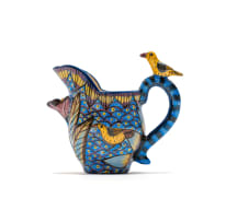 Ardmore Ceramic Studio; Milk jug with bird and floral decoration