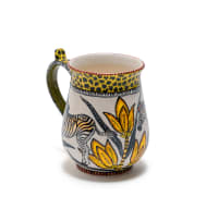 George Manyathela; Jug with zebra and aloe decoration