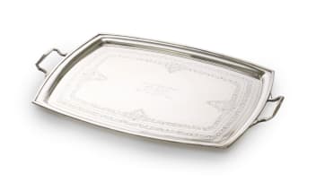 A George VI silver tray, Hamilton & Inches, Edinburgh, 1938