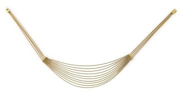 Multi-strand gold necklace