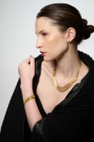 Multi-strand gold necklace