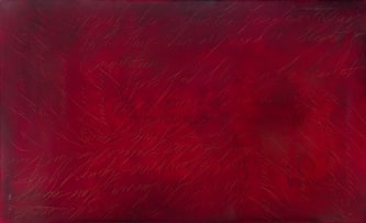 Vanessa Berlein; Untitled (Calligraphic Red Abstract)