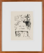 Irma Stern; Figure at a Desk, from the Visionen (Visions) Portfolio