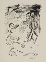 Irma Stern; Two Men at a Table, from the Visionen (Visions) Portfolio