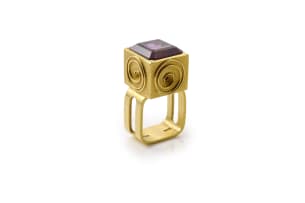 Erich Frey amethyst and gold ring
