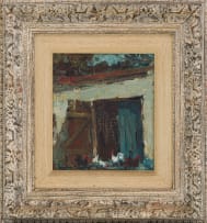 Adriaan Boshoff; Barn Door with Chickens