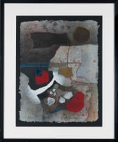 Fred Schimmel; Untitled (Abstract in Red and Grey)
