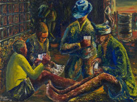 Selby Mvusi; Card Players