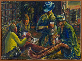 Selby Mvusi; Card Players