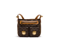 Louis Vuitton; A Monogram Coated Canvas Hudson GM Shoulder Bag with Gold Tone Hardware