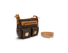 Louis Vuitton; A Monogram Coated Canvas Hudson GM Shoulder Bag with Gold Tone Hardware