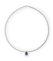 Tanzanite choker necklace