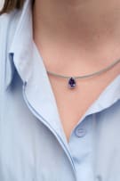 Tanzanite choker necklace