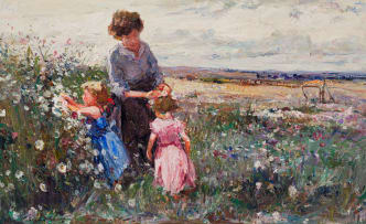 Adriaan Boshoff; Picking Cosmos Flowers