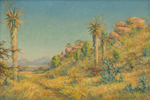 Erich Mayer; Landscape with Trees