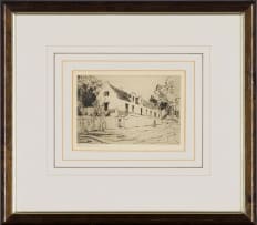 Robert Gwelo Goodman; Cape Dutch House with Figure