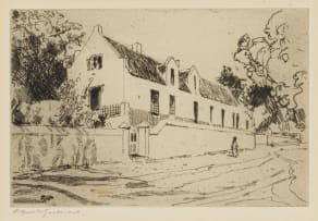 Robert Gwelo Goodman; Cape Dutch House with Figure