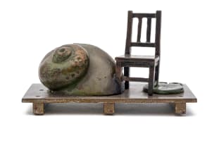 Guy du Toit; Composition with Chair, Shell and Number 58