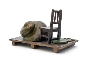 Guy du Toit; Composition with Chair, Shell and Number 58