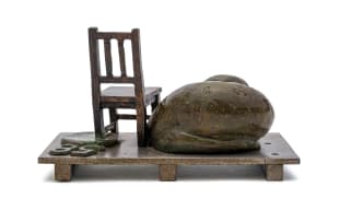 Guy du Toit; Composition with Chair, Shell and Number 58