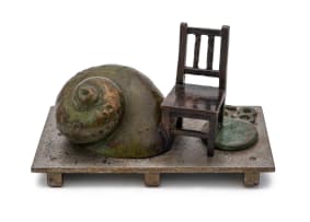 Guy du Toit; Composition with Chair, Shell and Number 58