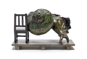 Guy du Toit; Composition with Chair, Shell and Flower