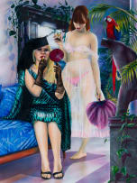 Elize MacDonald; Two Figures and a Parrot
