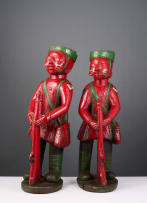 Yoruba colon soldiers, Nigeria, two