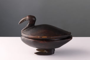 Lozi food bowl with lid, Zambia, mid/late 20th century