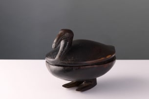 Lozi food bowl with lid, Zambia, mid/late 20th century