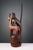 Yoruba Epa mask with baboon and antelope, Nigeria