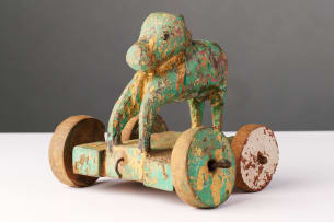 Wheel mounted horse toy, India