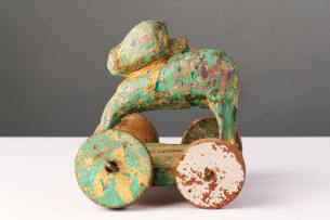 Wheel mounted horse toy, India