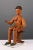 Ewe seated shrine figure, Ghana