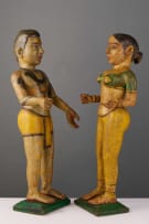 Male and female temple figures, Indian, two
