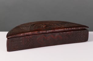 Kuba camwood powder box, DRC