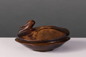 Lozi food bowl with duck lid, Zambia