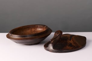 Lozi food bowl with duck lid, Zambia